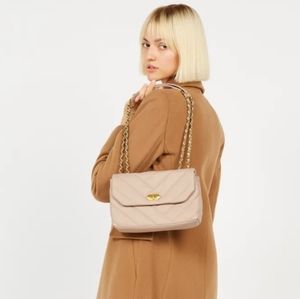 Quilted Faux Leather Shoulder Crossbody Bag